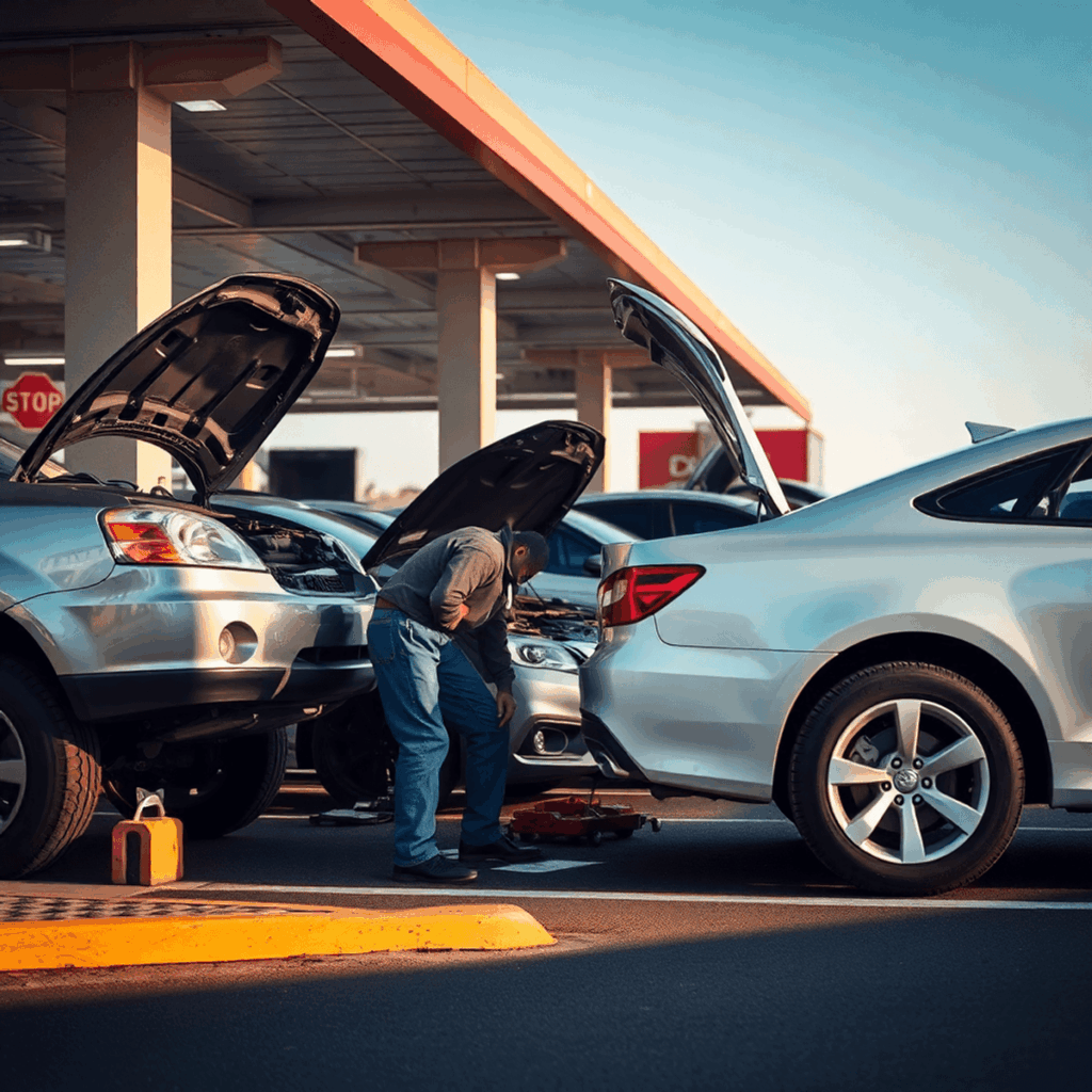 Mechanic Repairs Parking Lots.